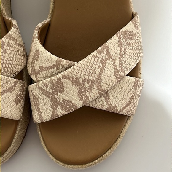 Susina Marli Strappy Espadrille Flatform Sandal Snakeskin Print Women's Size 10 - Picture 5 of 14